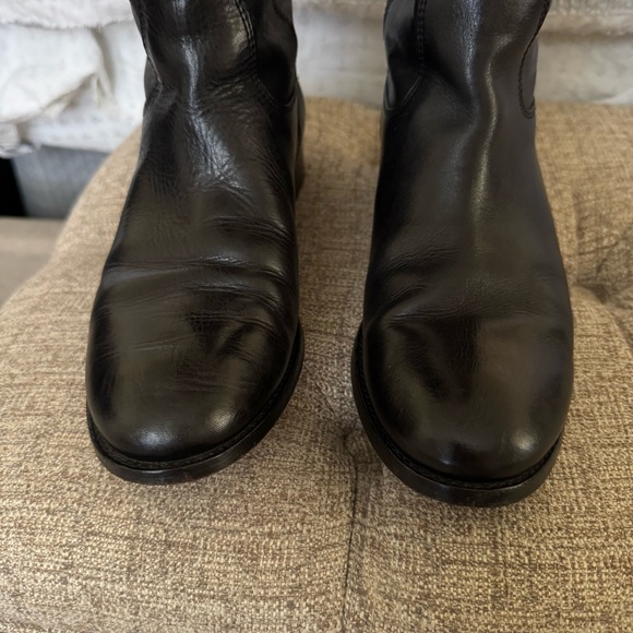 Frye Melissa Black Leather Tall Boots - Picture 8 of 12
